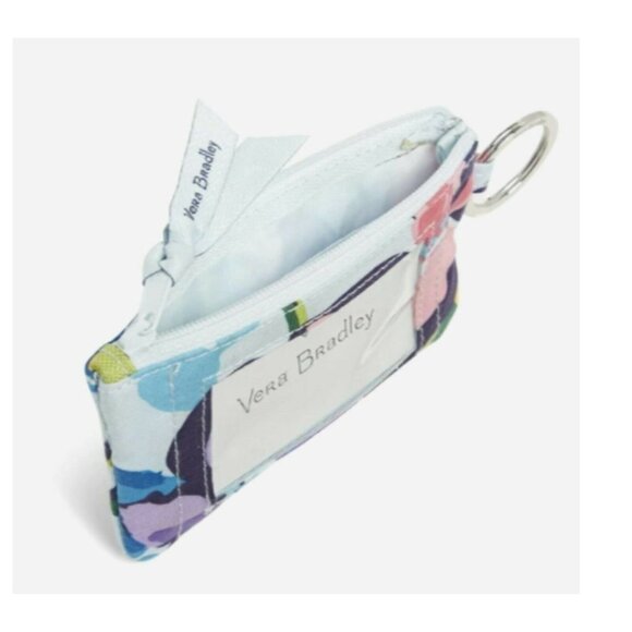 New Vera Bradley Zip ID Card Holder Coin Case Marian Floral Small Wallet - Picture 2 of 9